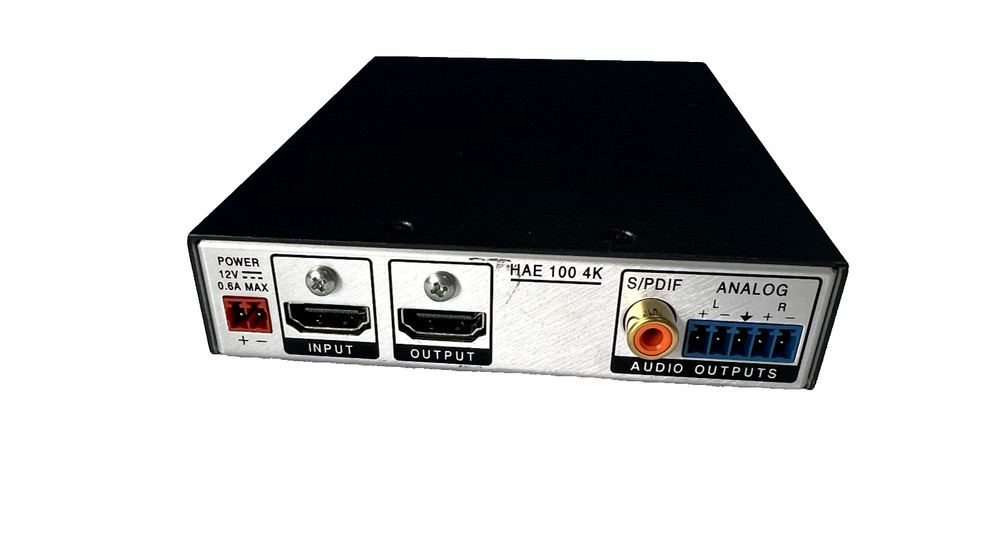 EXTRON HAE 100 4K AUDIO DE-EMBEDDER W/ POWER SUPPLY.