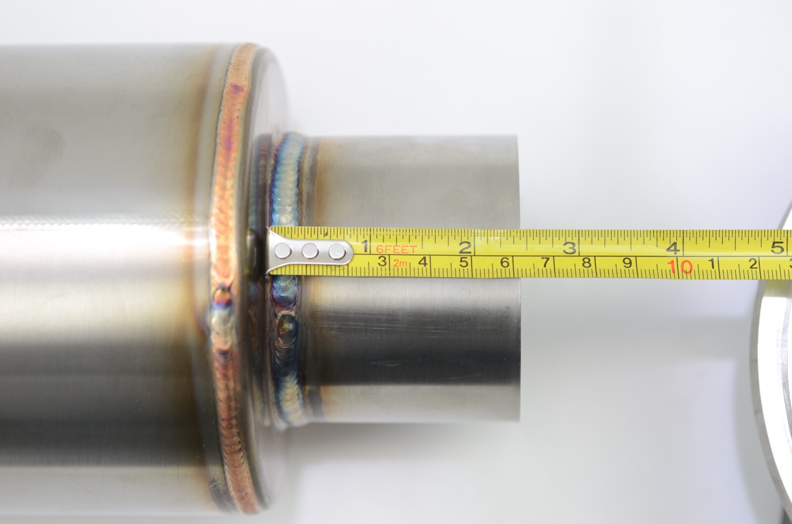 1320 Turn down dolphin muffler stainless steel universal 3" inlet 3.5" outlet