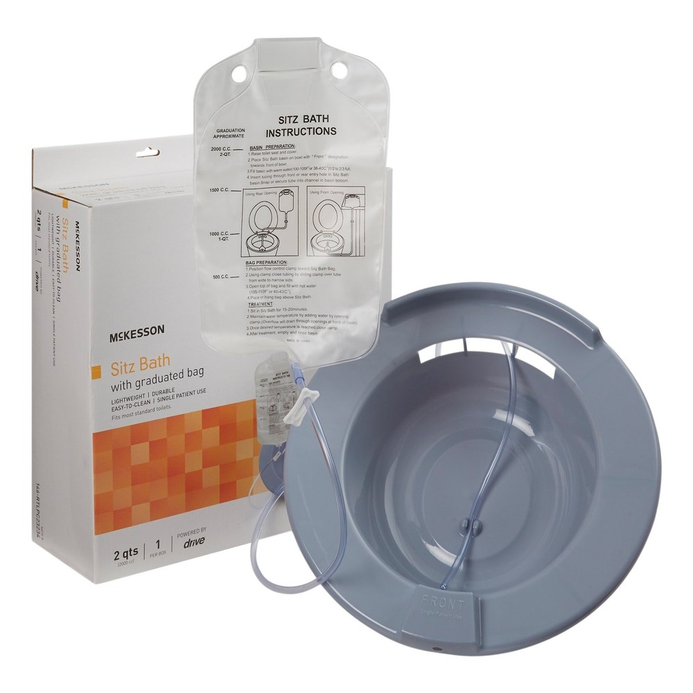 McKesson Sitz Bath Graduated 500 mL Increments up to 2000 mL Gray