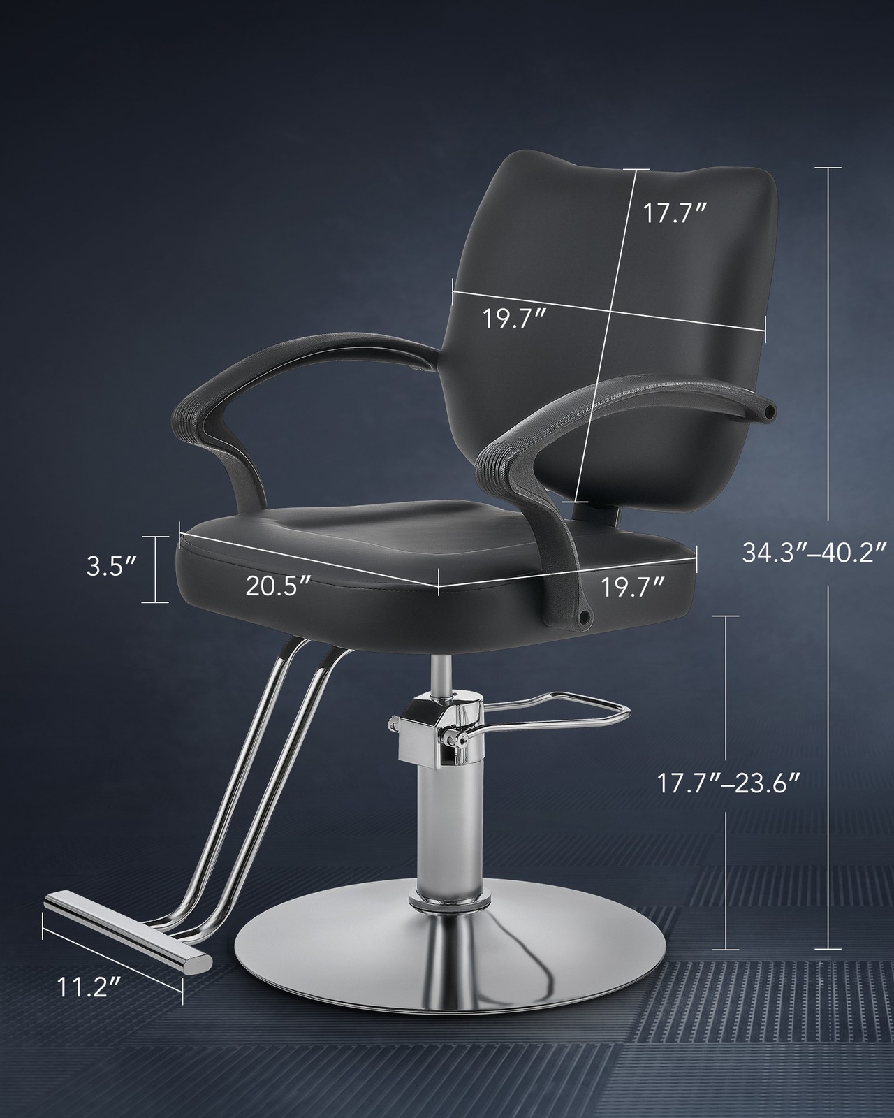 360° Styling All Purpose Hydraulic Black Reclining Barber Chair Salon Beauty Spa