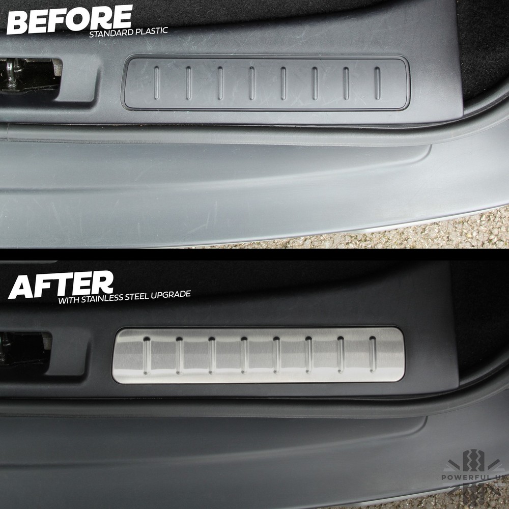 Scuff Plates for Evoque Boot Rear Loadspace Stainless Steel inserts Cargo trunk
