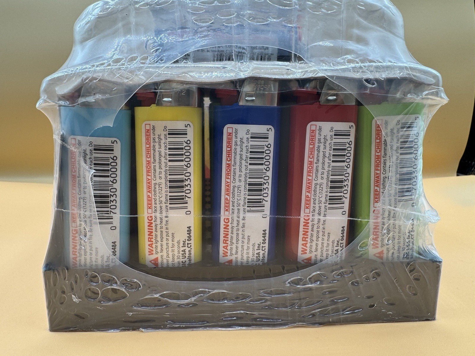 BIC Classic Lighters - Assorted Colors, 50-Count tray plus 3