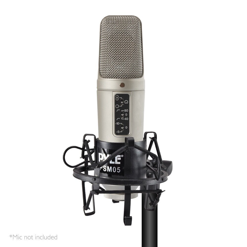 Pyle Anti-Vibration Studio Microphone Shock Mount Angle/Tilt Adjustable PSM05