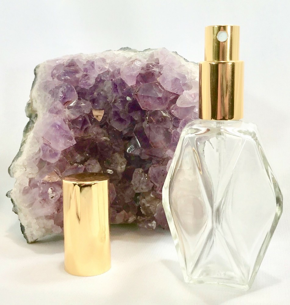 12 Refillable Perfume Bottles- 2 oz. Atomizer Luxury Bottle, Diamond Shape, 60ml