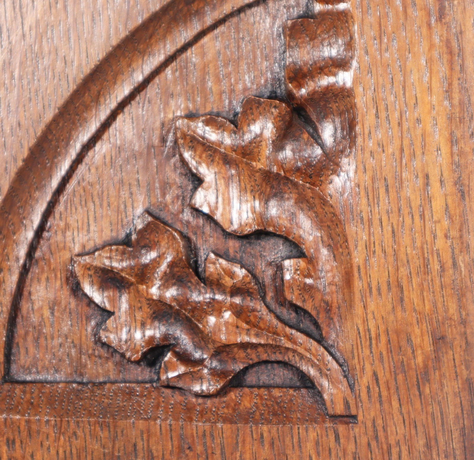 Pair of Gothic Carved French Architectural Panels/Trim in Solid Oak Wood Salvage