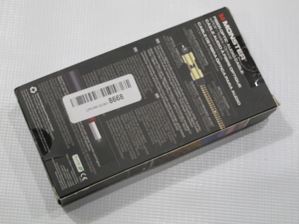 Monster Essentials Digital Optical Audio Cable Gold Plated Tip / ABS Shell 9.8FT