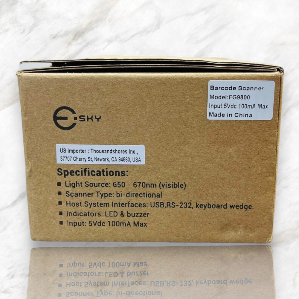 ESKY Laser Barcode Scanner with Adjustable Stand model FG9800