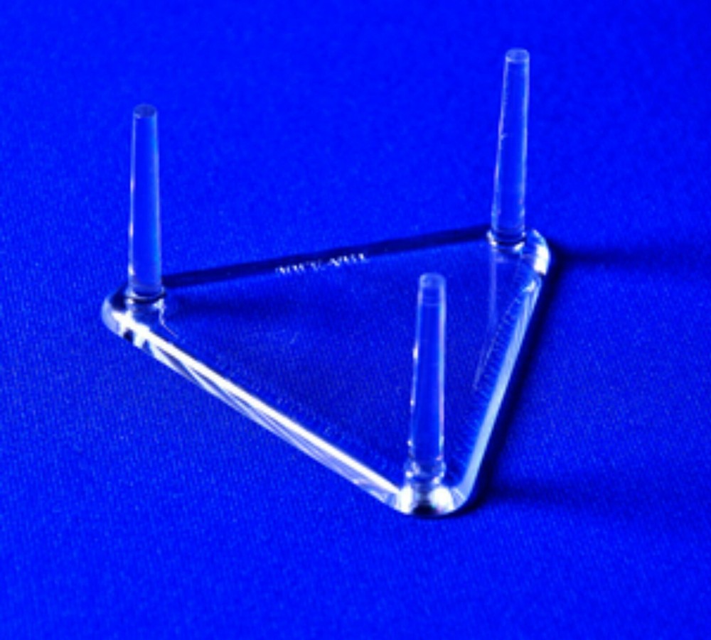 *#Triangle 2.5" Three (3) Peg Display Stand Minerals Fossils Crystals Seashells