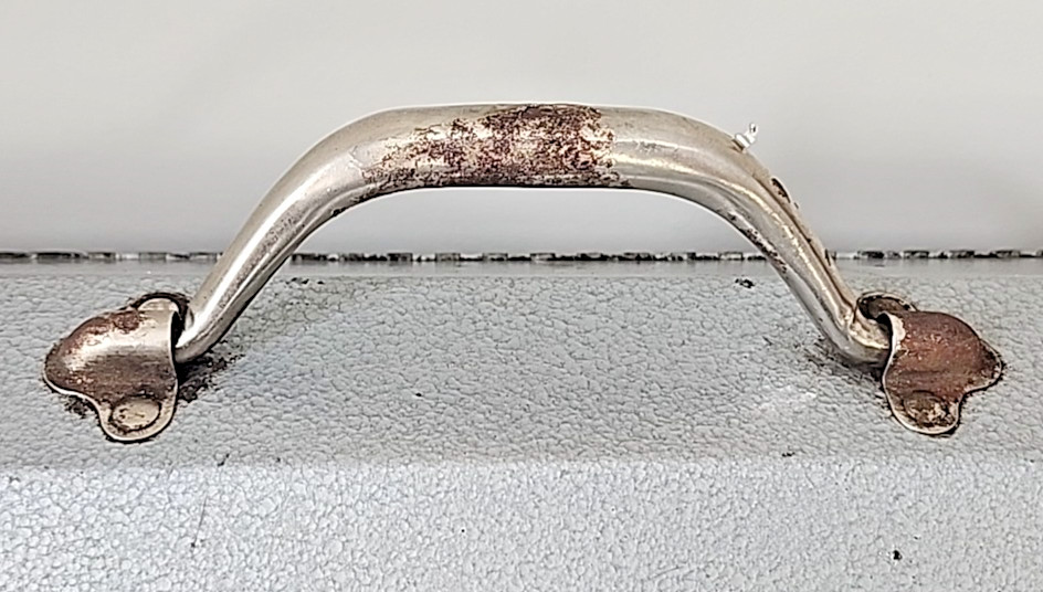 Vintage S-K Wayne Coffin Metal Gray Tool Box 17.5"L X 6”H X 6”D