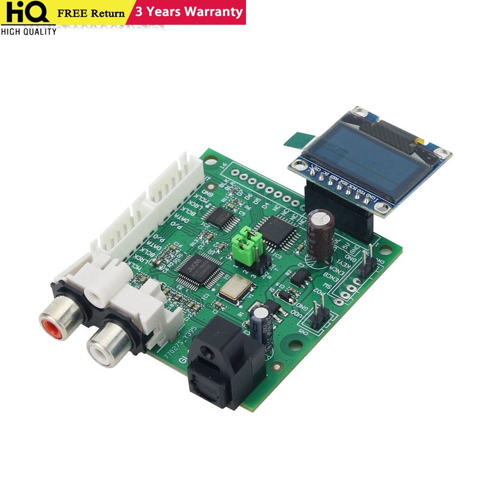 AK4118 Digital Receiver Board + OLED Screen Optical/Coaxial/I2S Input to I2S Out