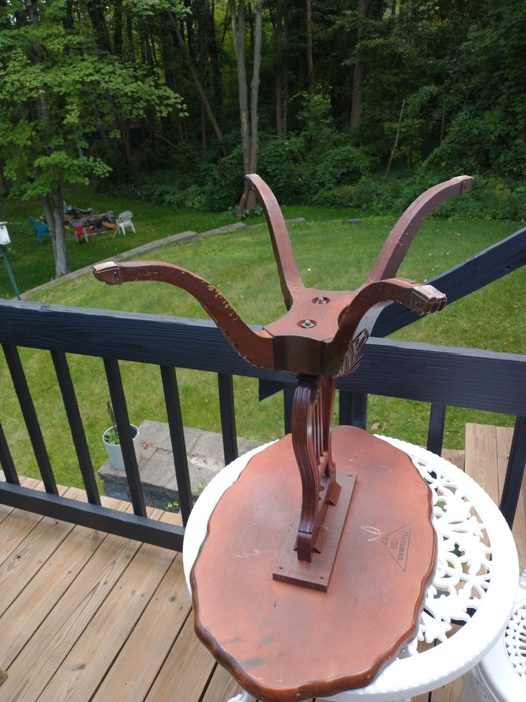 MERSMAN 7339 Lyre Side Table - Oval - Harp Base 2 Piece Set