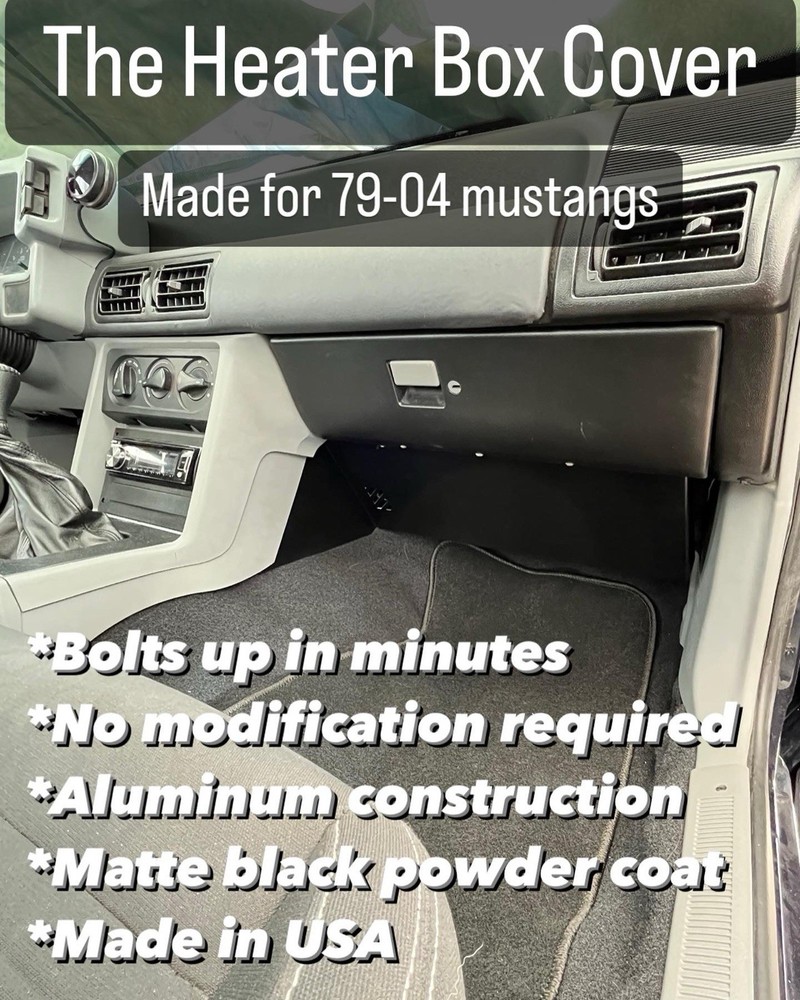 87-93 Foxbody Heater Box Cover Kit Interior Trim Panel Mustang