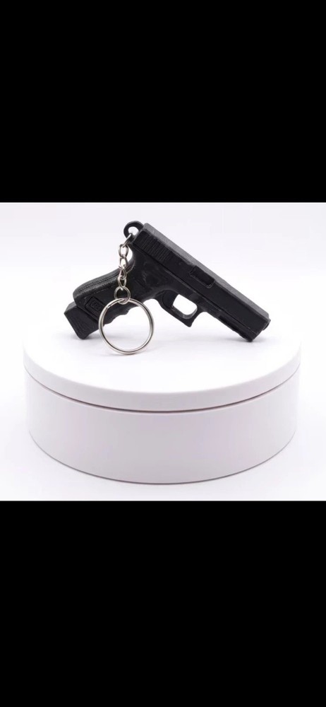 Mini Handgun Style Keychain Quick Release Holster Key Ring Gadget NEW