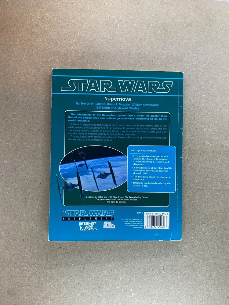 Star Wars Supernova RPG/WEG Very Good Condition