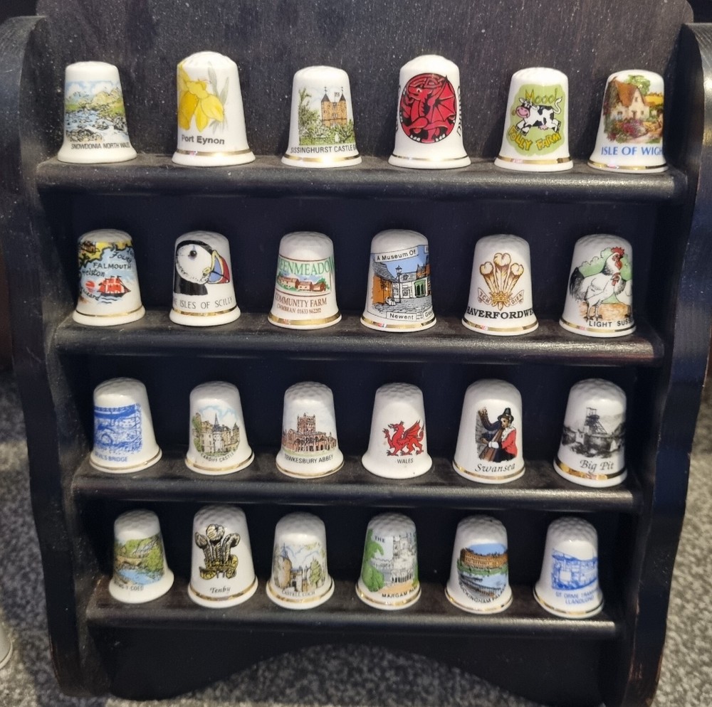 24 Mixed Bone China Thimbles lot 4.