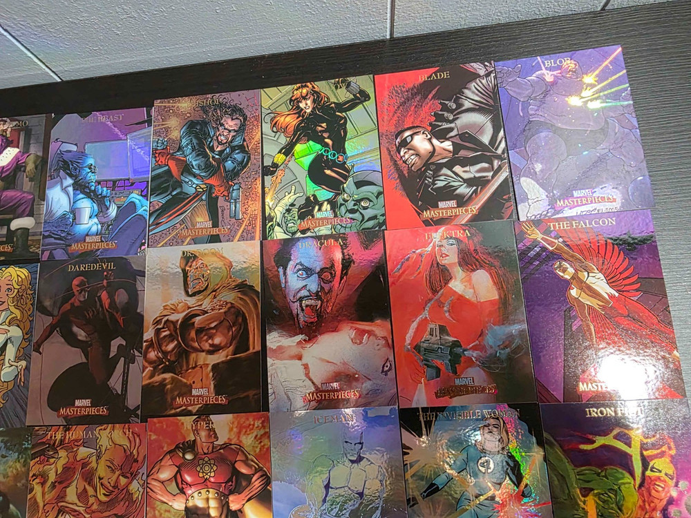 2007 MARVEL MASTERPIECES INCOMPLETE FOIL SET 59 CARDS