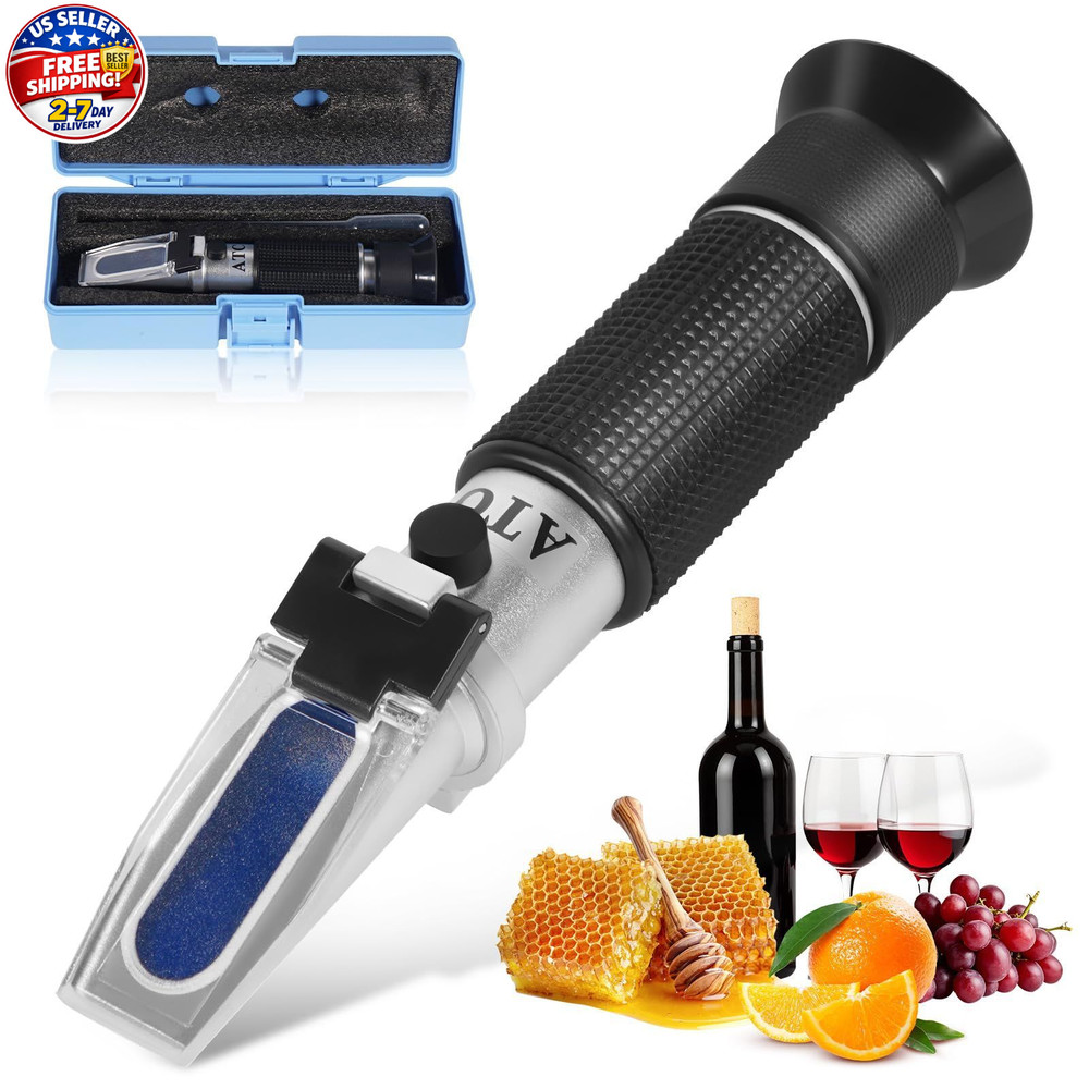 GYE Brix Refractometer with ATC, Dual Scale - Specific Gravity & Brix,...