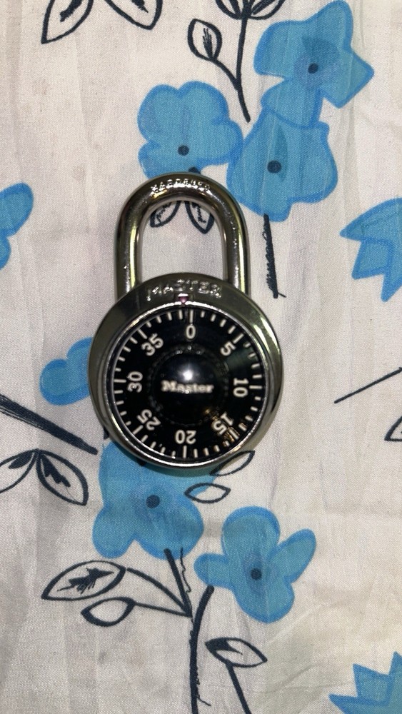 (3) NEW MASTER LOCK BLACK PADLOCKS,COMBINATION DIAL (READ DESCRIPTION)