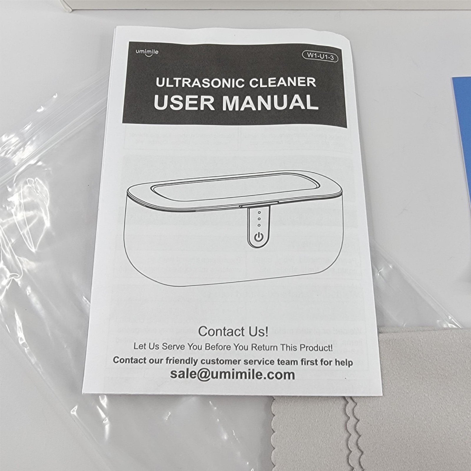 Umimile W1-U1-3 Ultrasonic Cleaner Compact Portable Jewelry Eyeglasses Watch