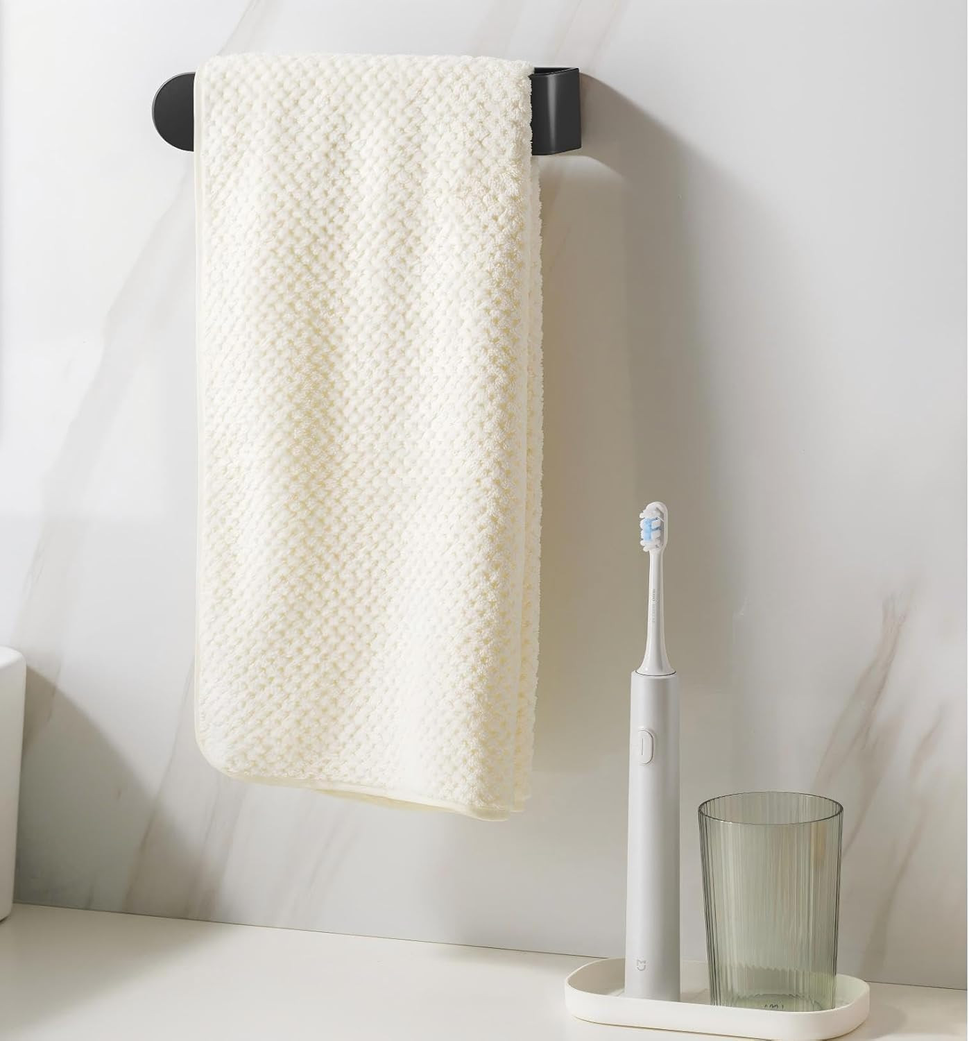 8 Inch Hand Towel Holder, Self Adhesive Towel Bar for Bathroom, Rustproof Alumin
