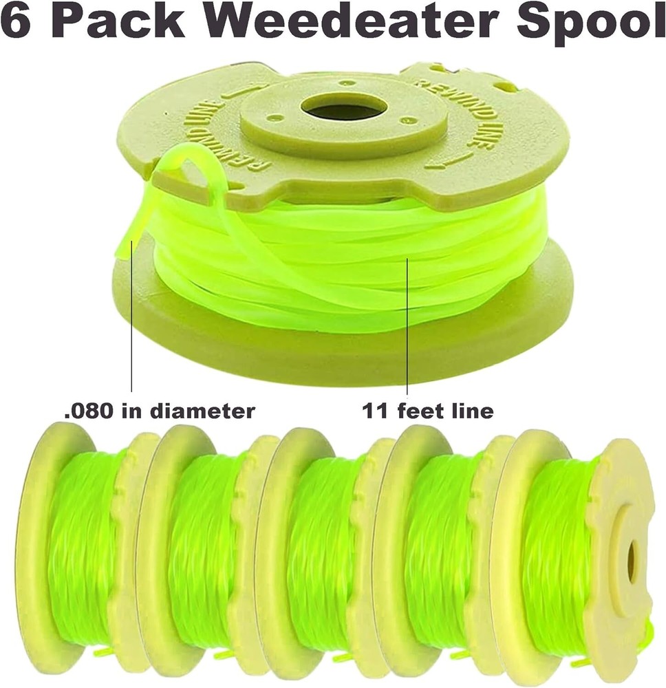 Weed Wacker String Trimmer Twisted Line Replacement for Ryobi 18V 24V and 40V