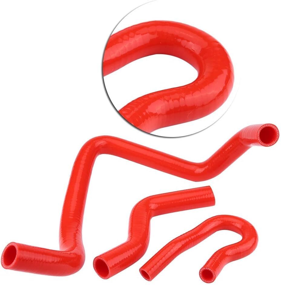 Red Silicone Radiator Hose Kit For Honda Civic 1.6L SOHC D15 D16 EG EK 1992-2000