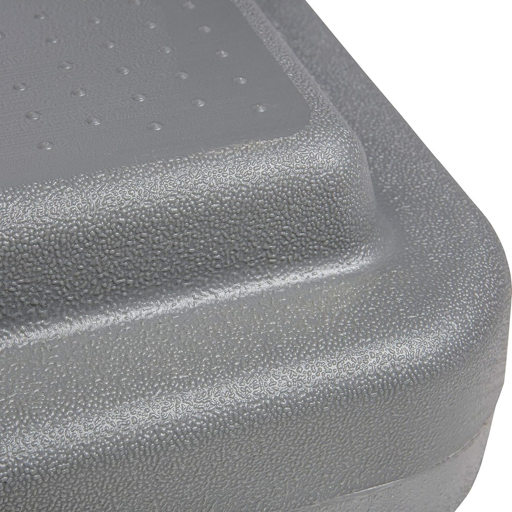 The Step (Made in USA) 4 Inch Stackable Aerobic Exercise Platform, Grey Non-Slip