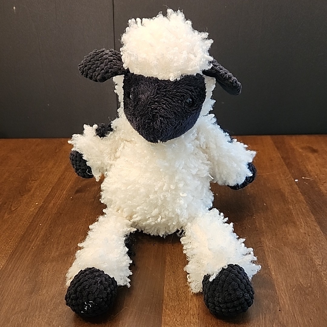 Valley the Valais Blacknose Sheep Lamb Scentsy Buddy - Retired Plush Black White