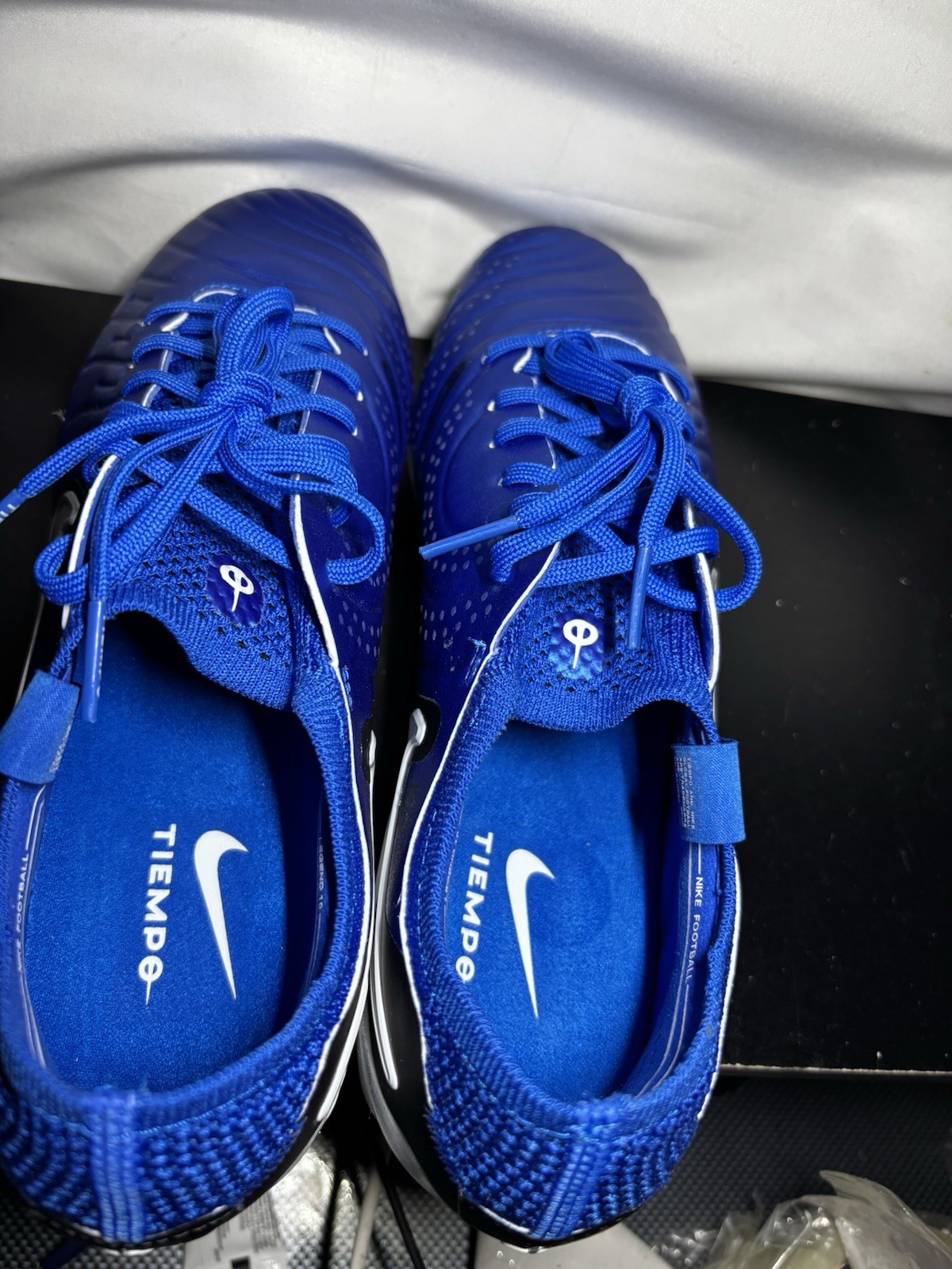 Nike Legend 10 Elite FG Soccer Cleats Blue White DV4328-400 Men's Size 8.5 New