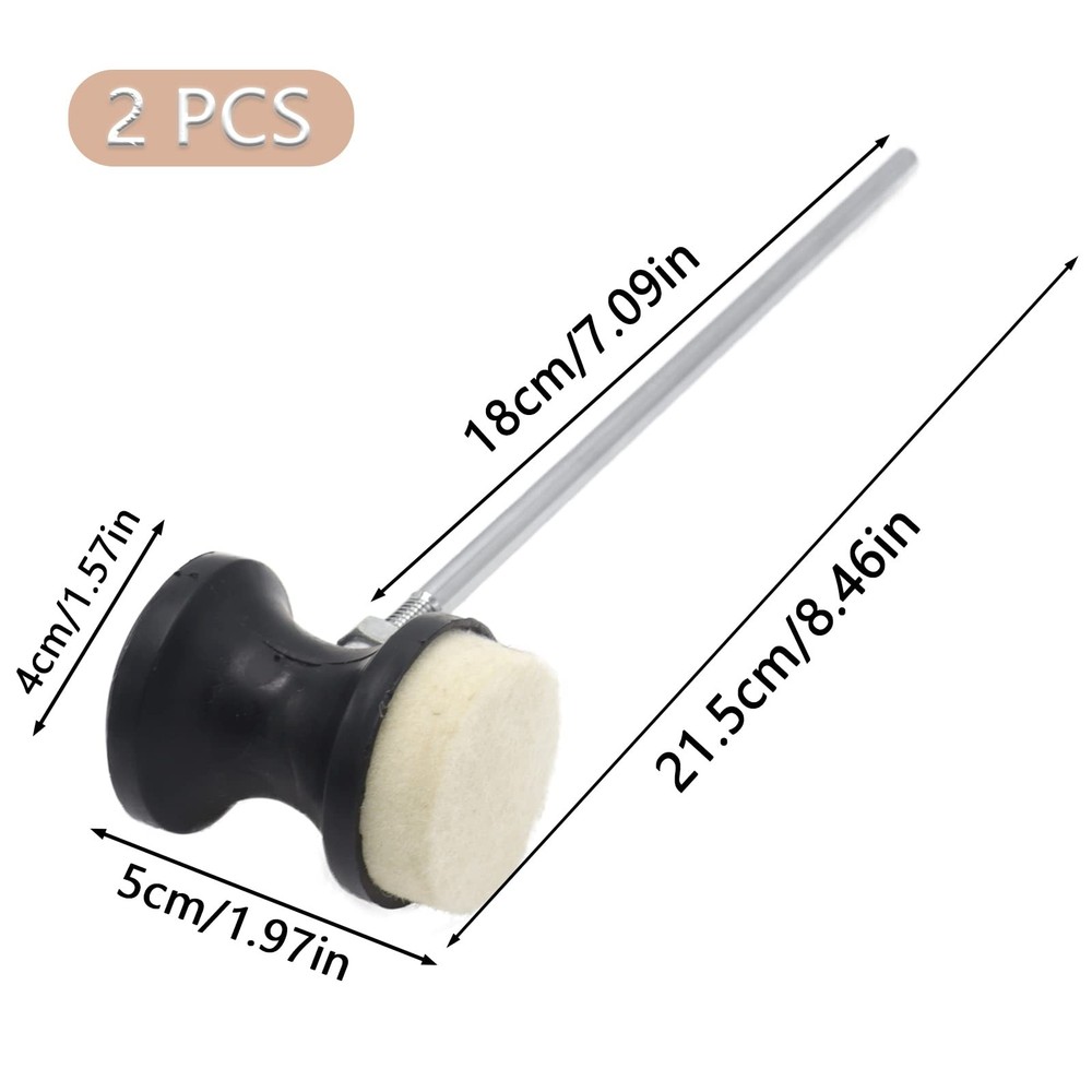 Bass Drum Pedal Beater Double Kick Drum Replacement 2 Pack