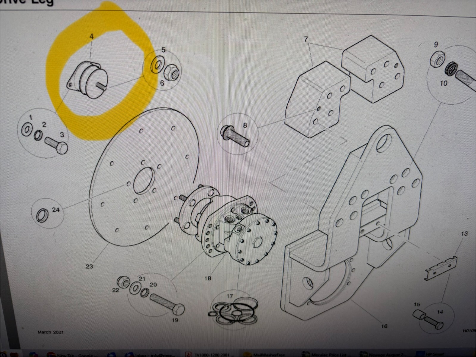 Benford Terex Roller Drum Mounting TV1200 1731-1731 Mount x 8