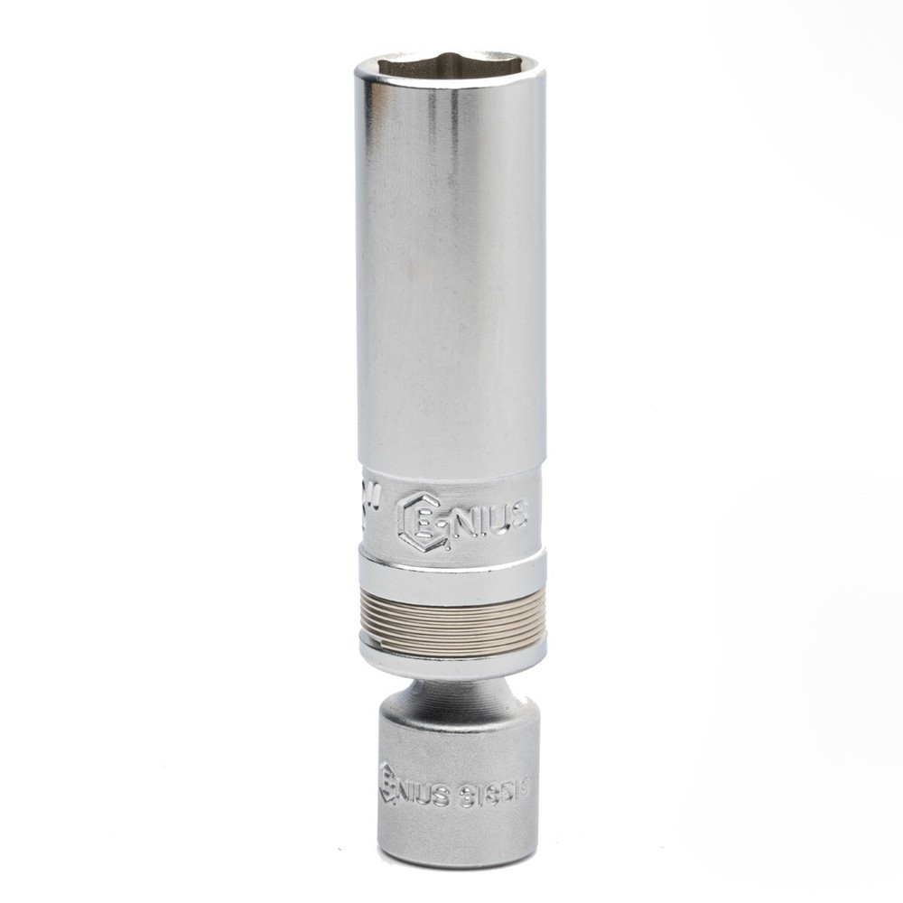 Genius Tools 3/8" Dr. 20.6mm(13/16") Swivel Spark Plug Socket - 318521