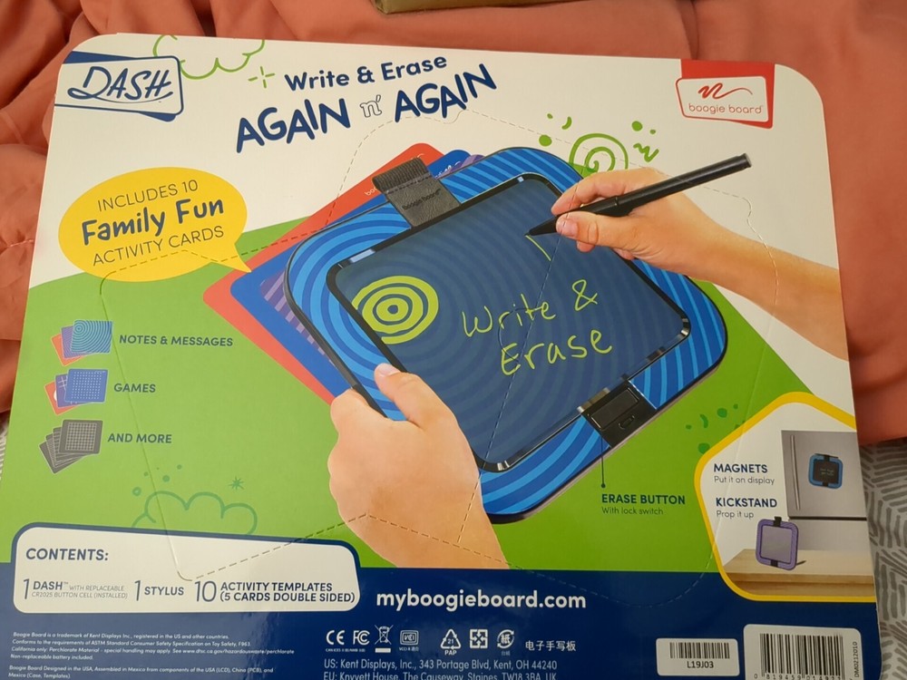 Dash Boogie Board Electronic Writing Tablet. New Free Shipping