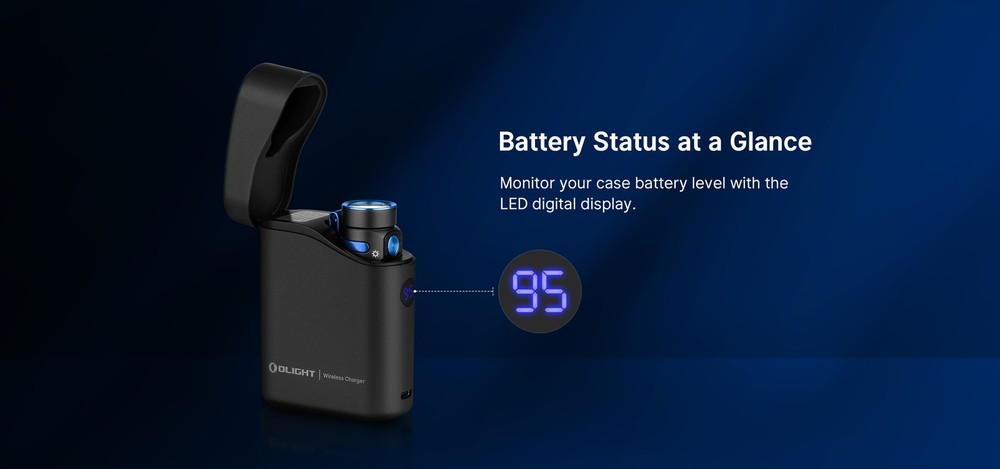 Olight Baton 4 Premium Rechargeable EDC Flashlight with Wireless Charging Case