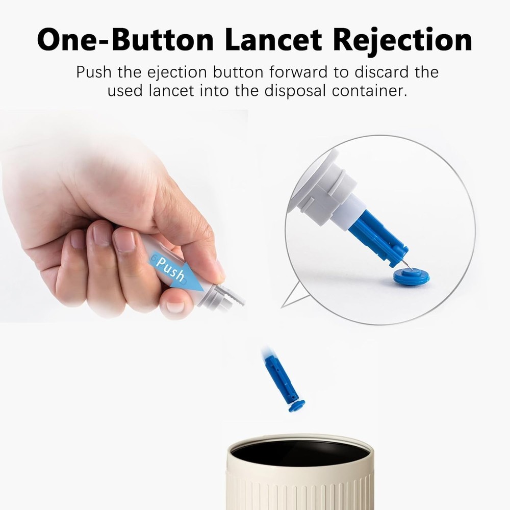 30G Lancets & Efficient Lancing Device - Safe, Quick & Easy Diabetes Testing