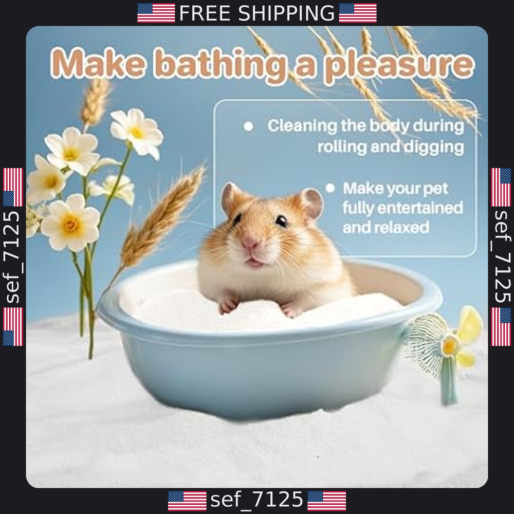 Sukh 14 OZ Hamster Sand Bath & Fine Bedding for Small Pets & Gerbils