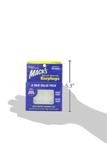 3 Pack Macks Pillow Soft Silicone Earplugs Value Pack 6 Count Each