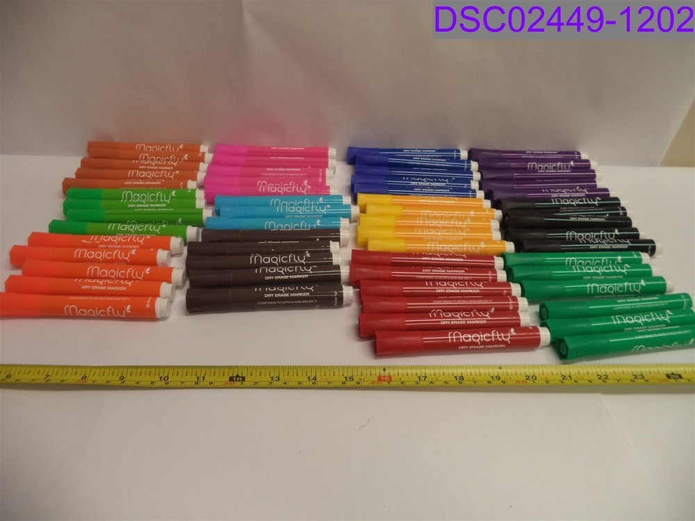 Qty = 59: Magicfly Dry Erase Markers Chisel Tip Assorted Colors