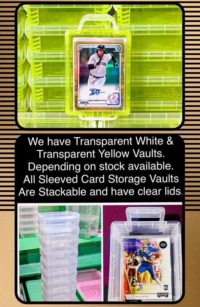 10 - Card Storage Box Vaults - Stackable (For Cards in Penny Sleeves)