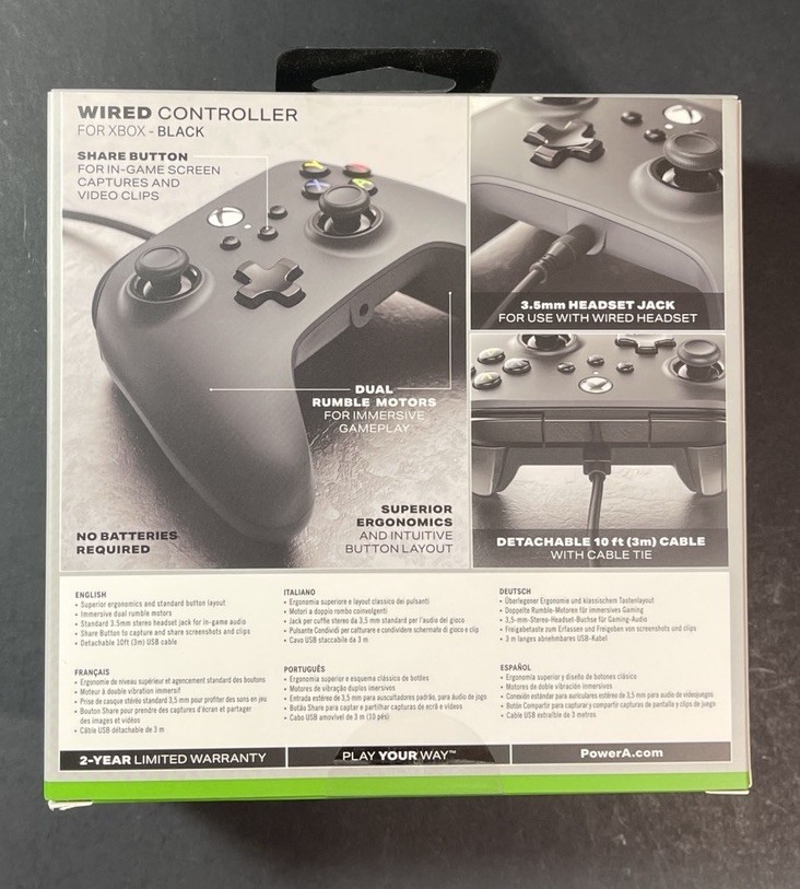 Official XBOX Wired Controller [ BLACK ] NEW