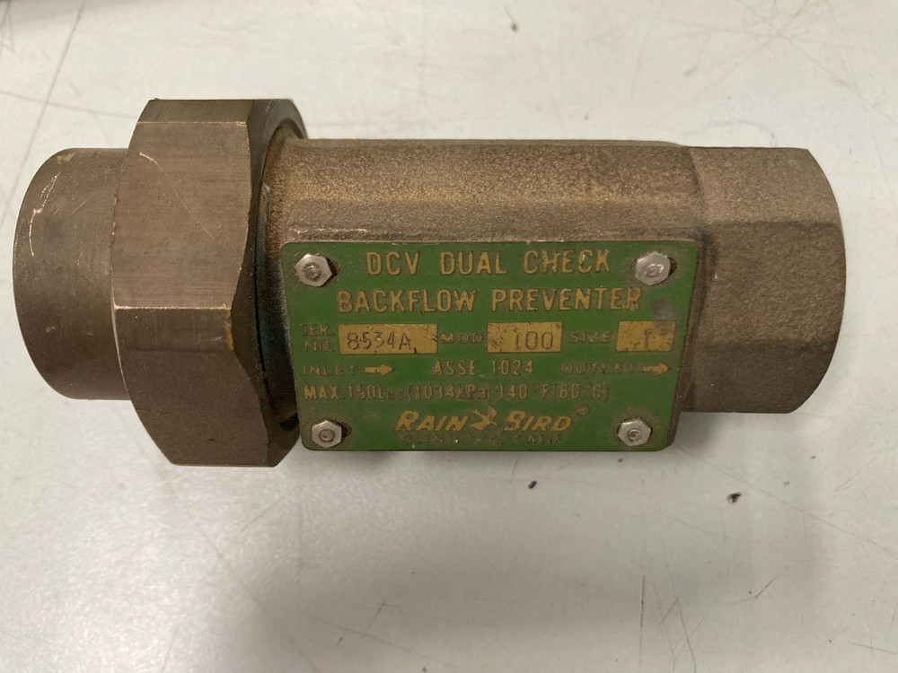 Rain Bird 8534A Dual Check (DCV) Backflow Preventer