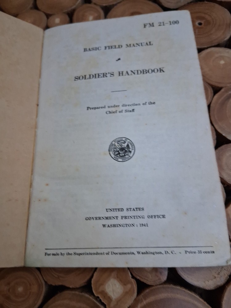 WW2 War Department Basic Field Manual Soldiers Handbook July 23 1941 Original
