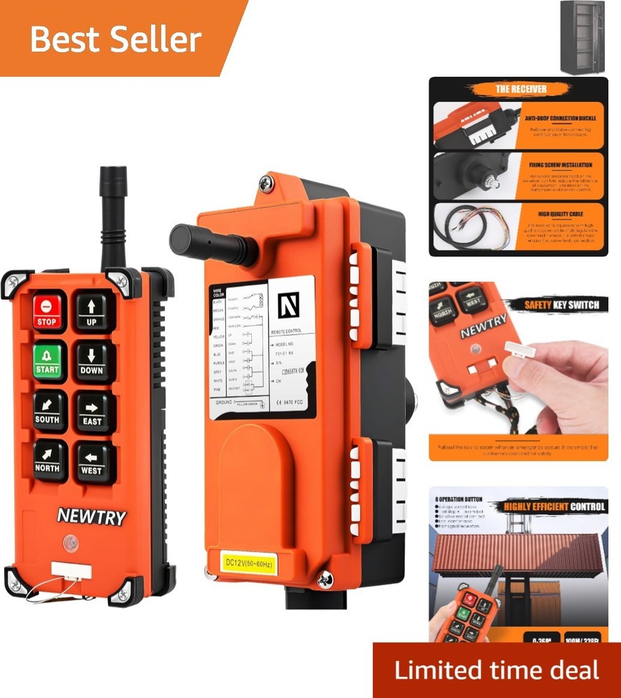 Ergonomic Wireless Remote for Cranes – 8 Buttons, Rechargeable &  Rated