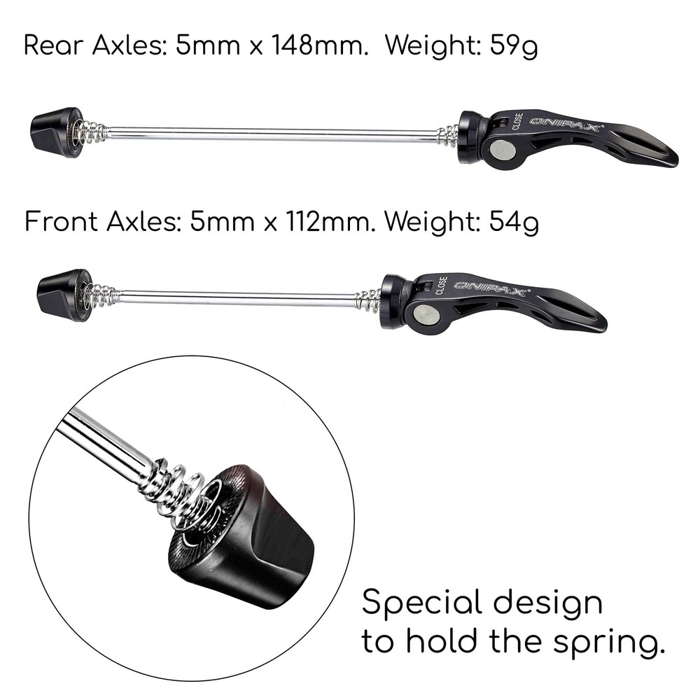 MTB ROAD QUICK RELEASE SKEWERS RED/BLACK BLACK