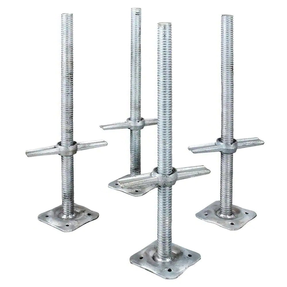 MetalTech Adjustable Scaffold Leveling Jacks 24-Inch Galvanized Steel (4-Pack)