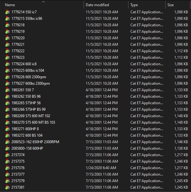 Caterpillar Truck Flash Files