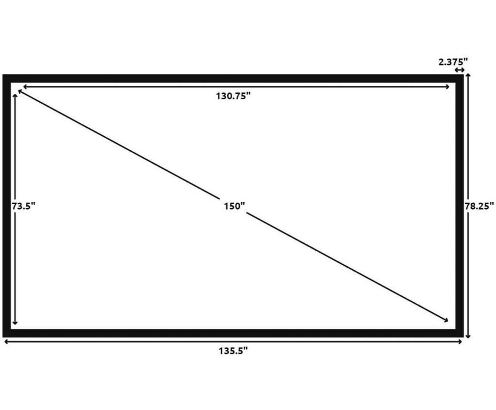 150 INCH 4K/UHD 3D ACOUSTICALLY FRIENDLY SCREEN 