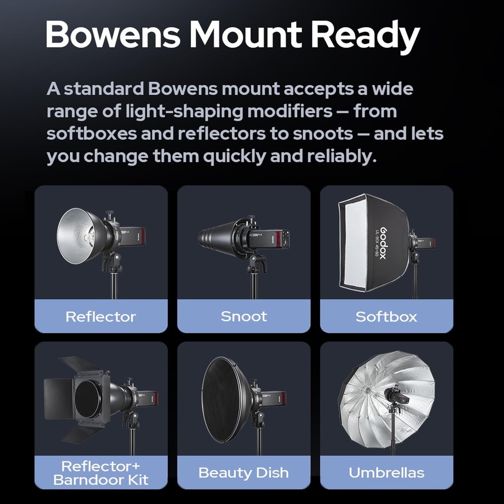 Godox S3 Speedlite Bracket Flash Bracket for Softbox Snoot Bowens Mount Holder