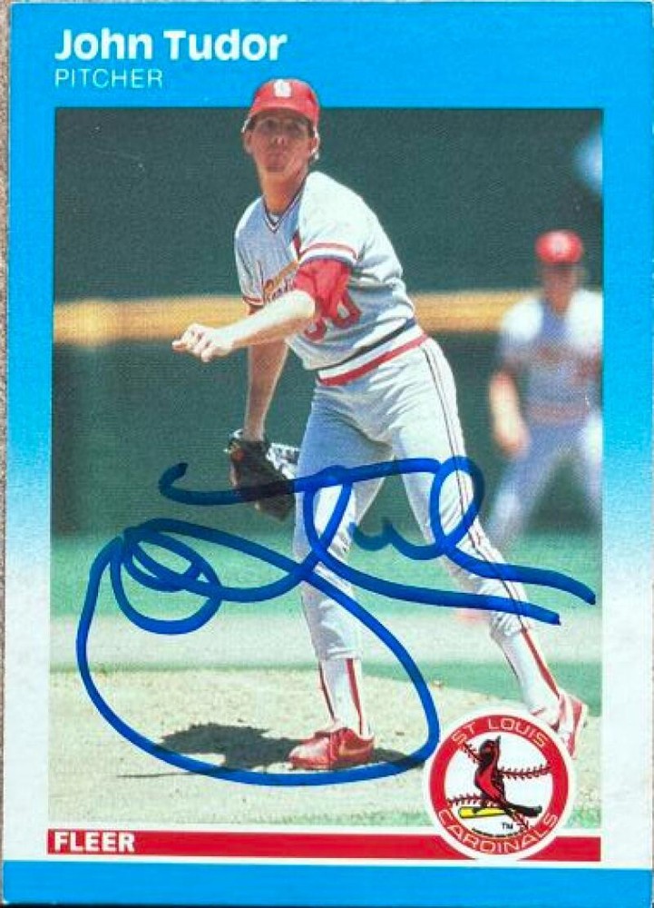John Tudor Autographed 1987 Fleer #310