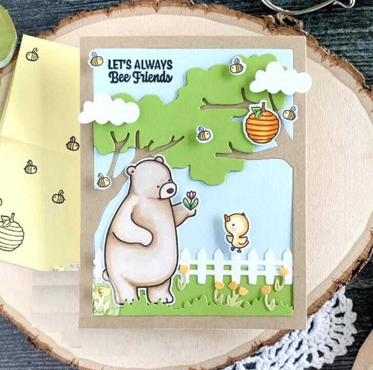 Tree Frame Background Metal Cutting Dies Embossing Scrapbooking Album Stencil